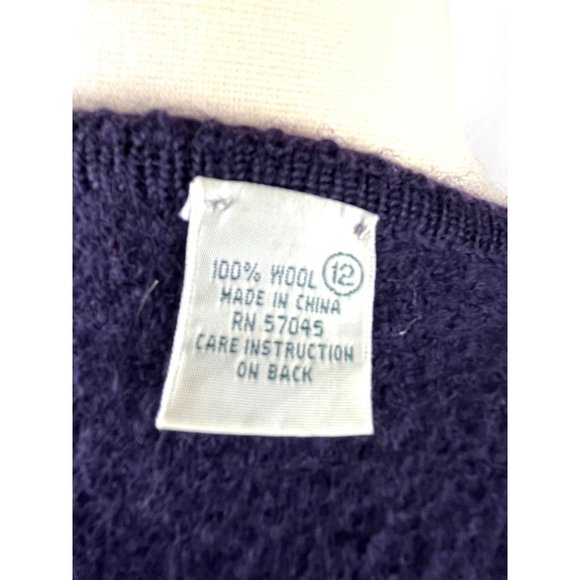 Vintage 70's Austrian Geiger Tyrol Blue Wool Cardigan Sweater, Women’s Small - Picture 12 of 12